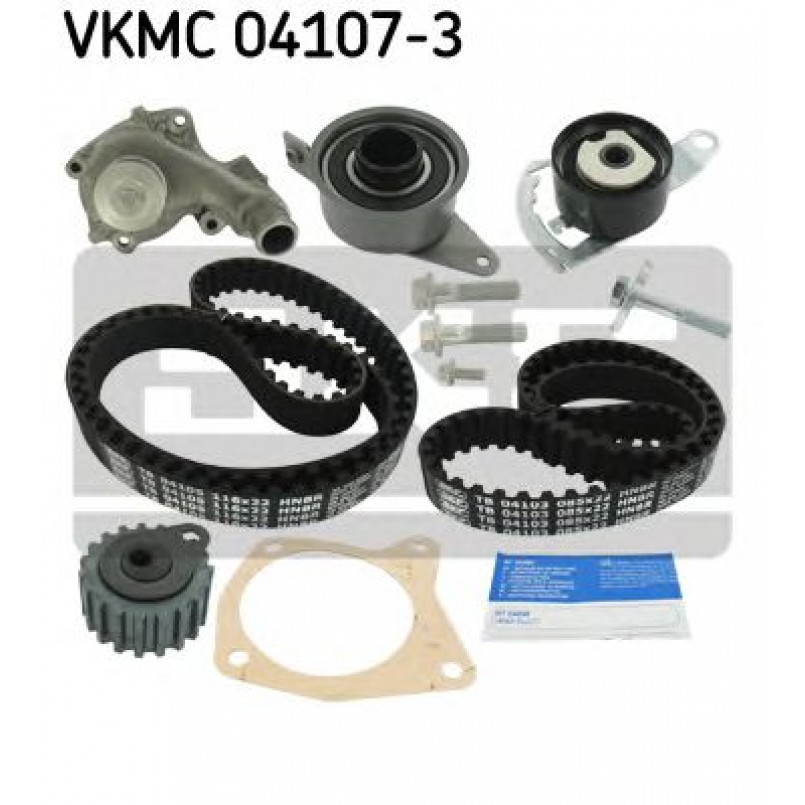 VKMC 04107-3 SKF - Насос охолоджуючої рідини + комплект зубчатого ремня
